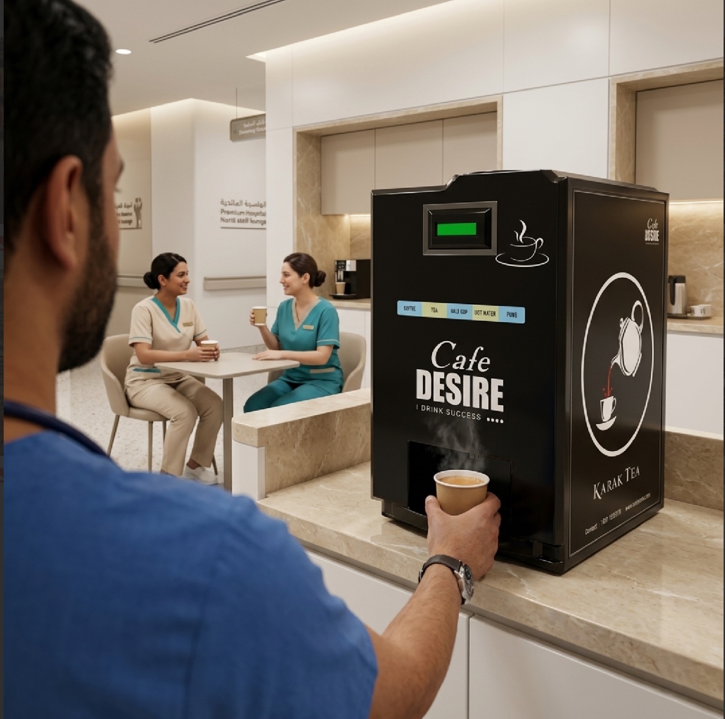 Café Desire beverage solution for hospitals in Oman