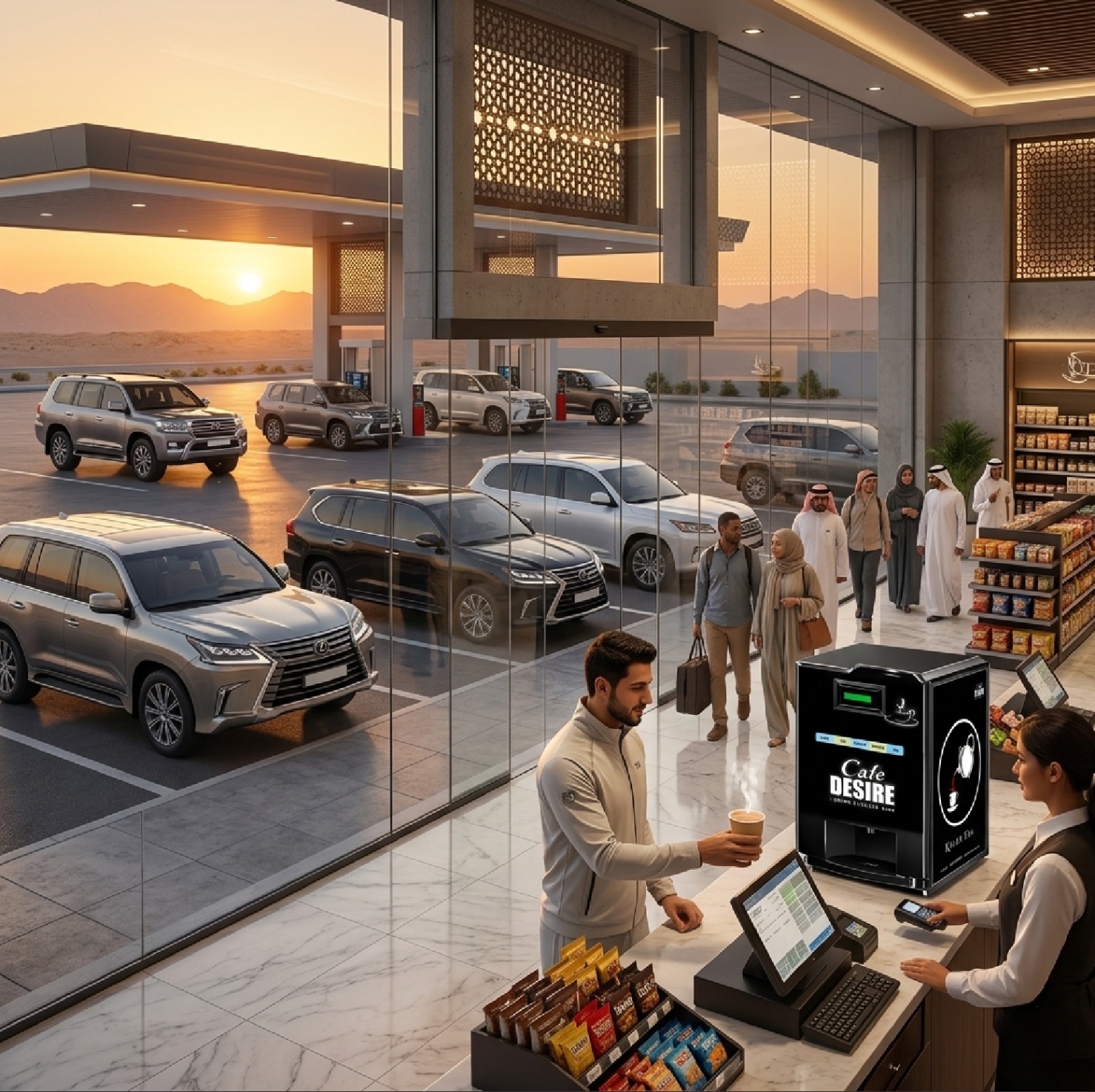 Café Desire beverage solution for fuel stations in Oman